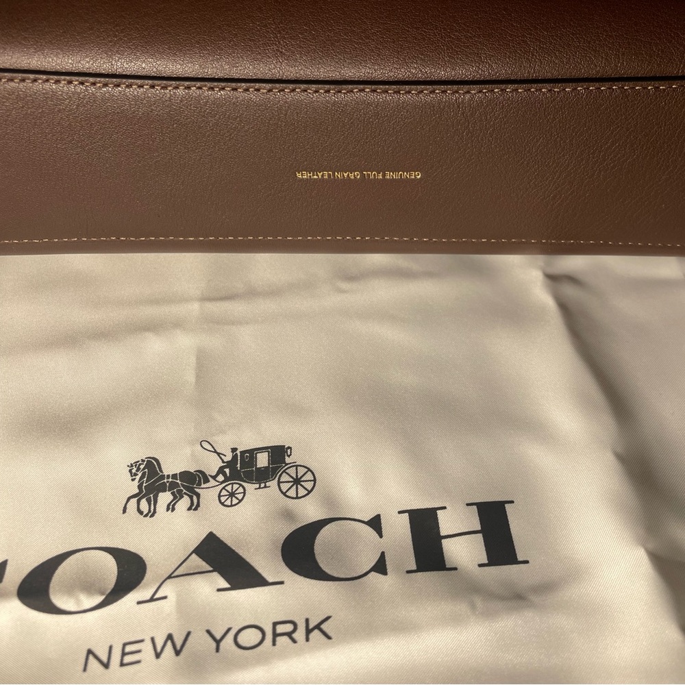 Coach Rich Brown Leather Tote - Picture 11 of 14